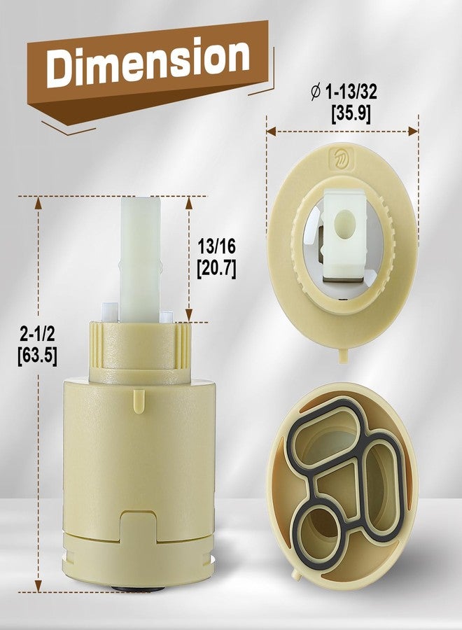 Enhon Single Lever Ceramic Disk Cartridge Compatible with 974-035/974-0350, Compatible with Price Pfister Marielle Kitchen Faucet, Faucet Cartridge Replacement - Image 2