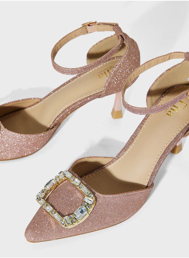 Ella Limited Edition - Pointed-Toe Pumps With Crystal Buckle - Image 1