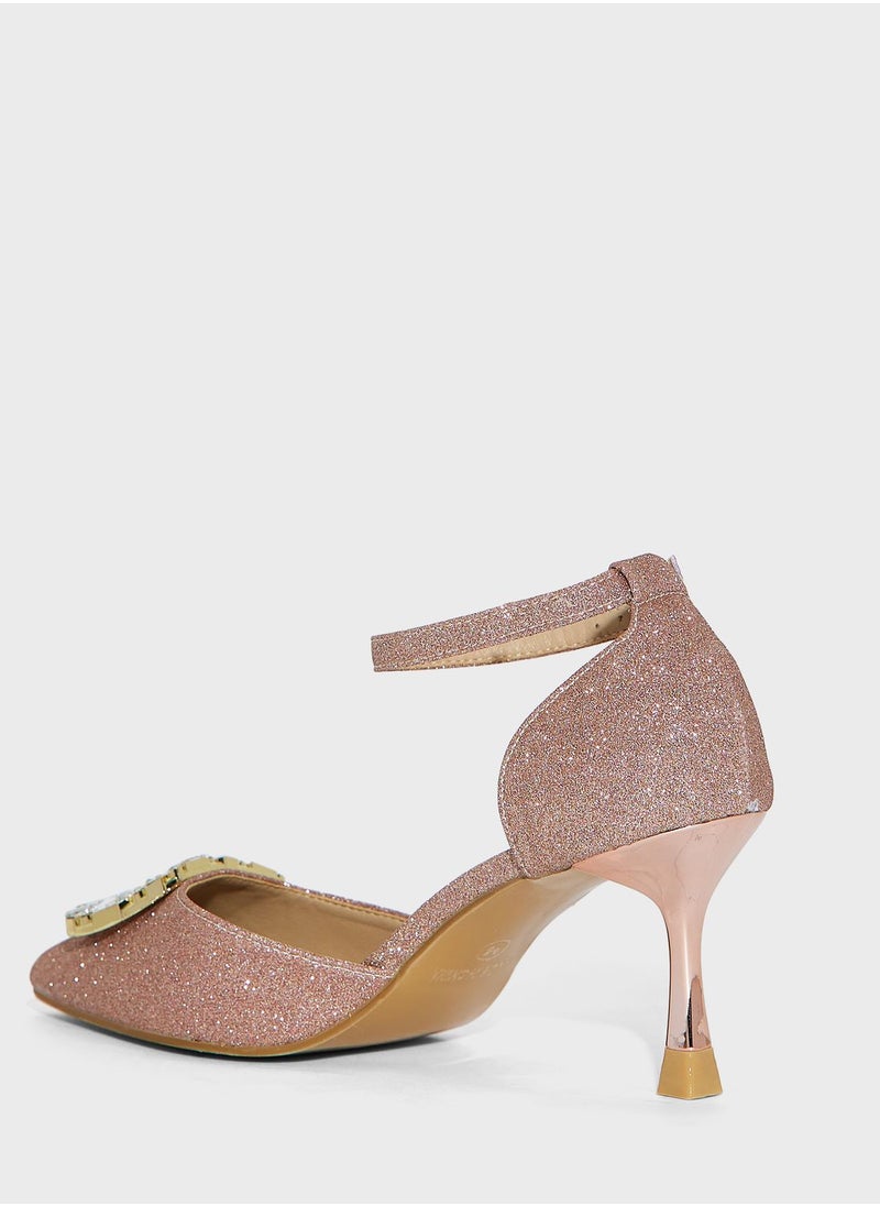 Ella Limited Edition - Pointed-Toe Pumps With Crystal Buckle - Image 1