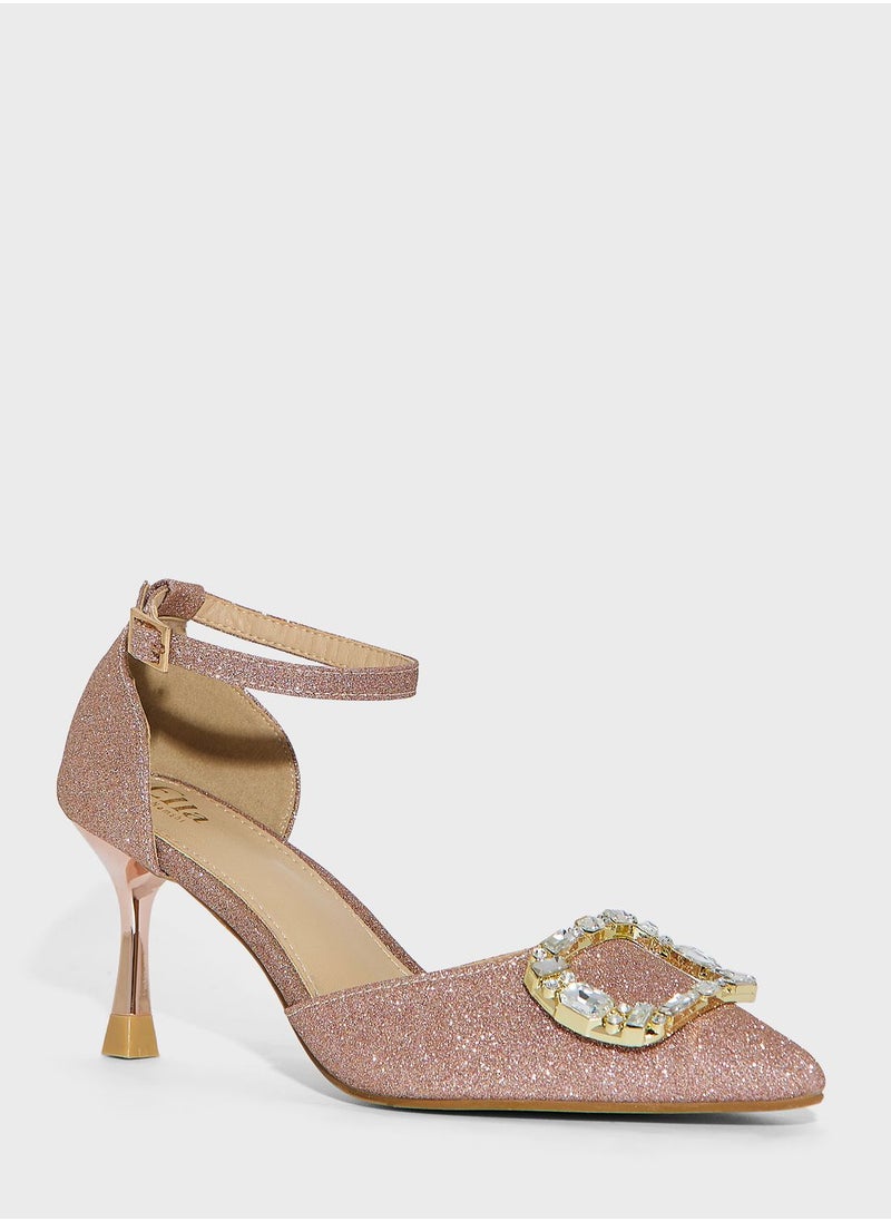 Ella Limited Edition - Pointed-Toe Pumps With Crystal Buckle - Image 1