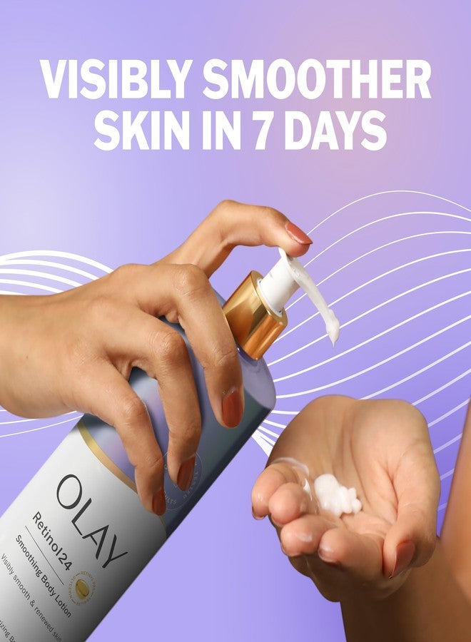 Olay Body Lotion for Women, Smoothing with Retinol Serum, Visibly Smoother Skin, 24hr Moisture & Hydration, Fast Absorbing Formula, Vitamin B3 Complex, For All Skin Types, 17 fl oz - Image 3