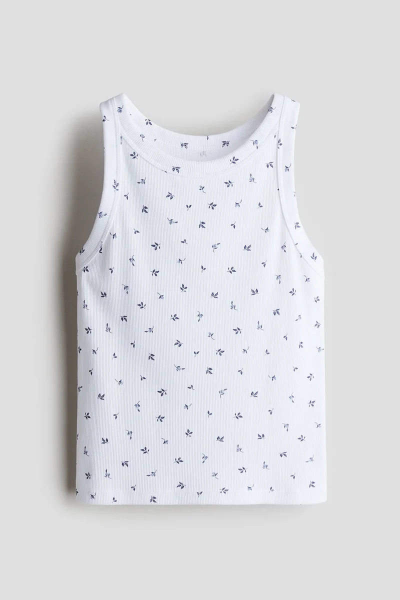 H&M Ribbed cotton vest top