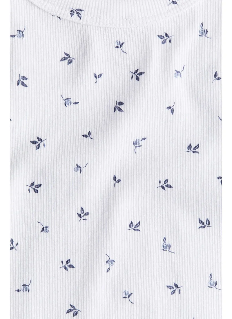 اتش اند ام Ribbed cotton vest top
