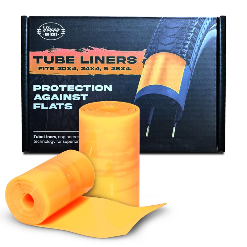 Happy Ebikes HEB Allscape Bike Tire Liner (2 Pack) - Polyurethane Bike Tube Protector Liner - Easy-to-Install, Heat & Weather Resistant Fat Tire Liner 20x4 / 24x4 / 26x4 Fat Bike Tube Liner - Image 1