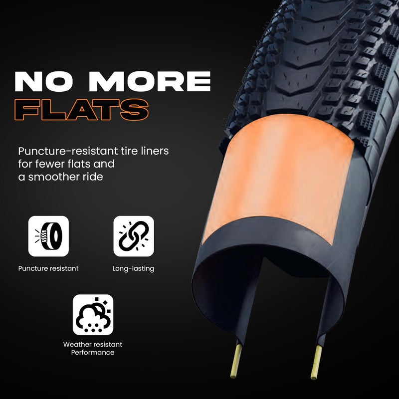 Happy Ebikes HEB Allscape Bike Tire Liner (2 Pack) - Polyurethane Bike Tube Protector Liner - Easy-to-Install, Heat & Weather Resistant Fat Tire Liner 20x4 / 24x4 / 26x4 Fat Bike Tube Liner - Image 2