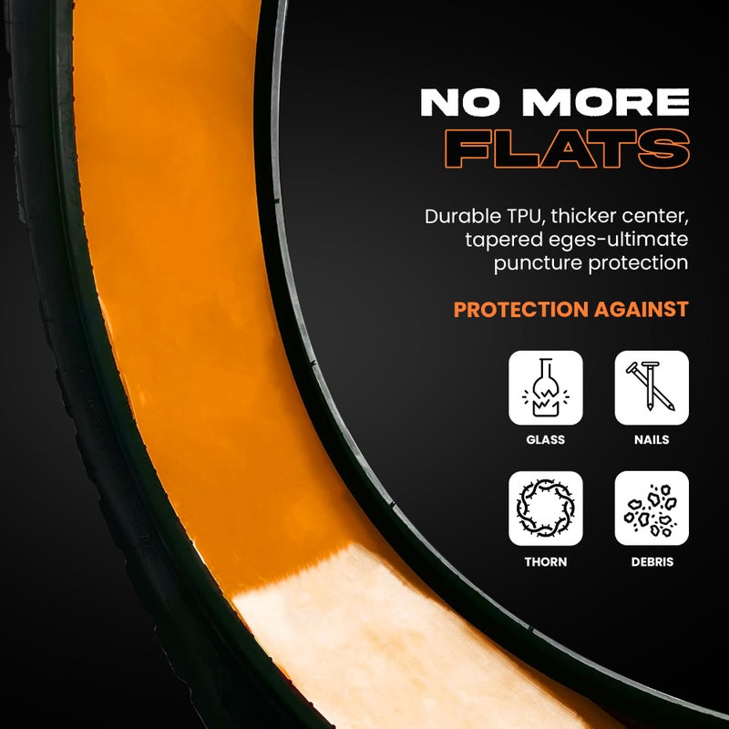 Happy Ebikes HEB Allscape Bike Tire Liner (2 Pack) - Polyurethane Bike Tube Protector Liner - Easy-to-Install, Heat & Weather Resistant Fat Tire Liner 20x4 / 24x4 / 26x4 Fat Bike Tube Liner - Image 5