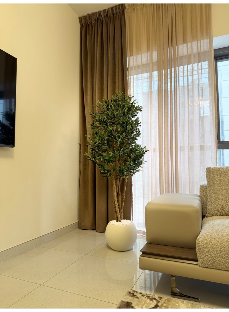 Artificial Olive Trees with Pot Faux Olive Branches and Fruits Lifelike Olive Tree Plants for Home Office Living Room Indoor Decor - Image 2