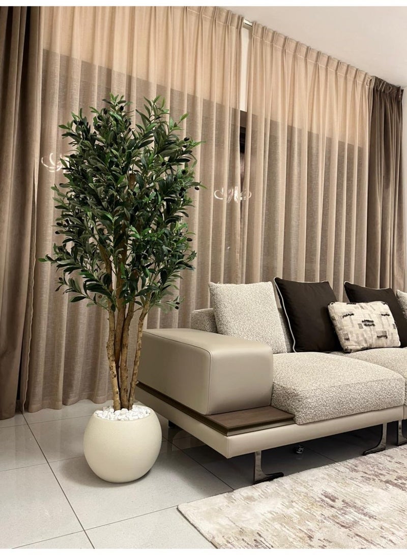 160cm Artificial Olive Trees with Pot Faux Olive Branches and Fruits Lifelike Olive Tree Plants for Home Office Living Room Indoor Decor - Image 2