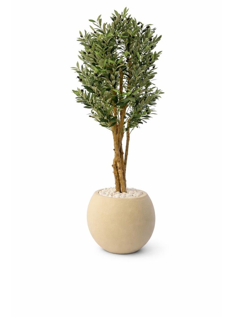 160cm Artificial Olive Trees with Pot Faux Olive Branches and Fruits Lifelike Olive Tree Plants for Home Office Living Room Indoor Decor - Image 4