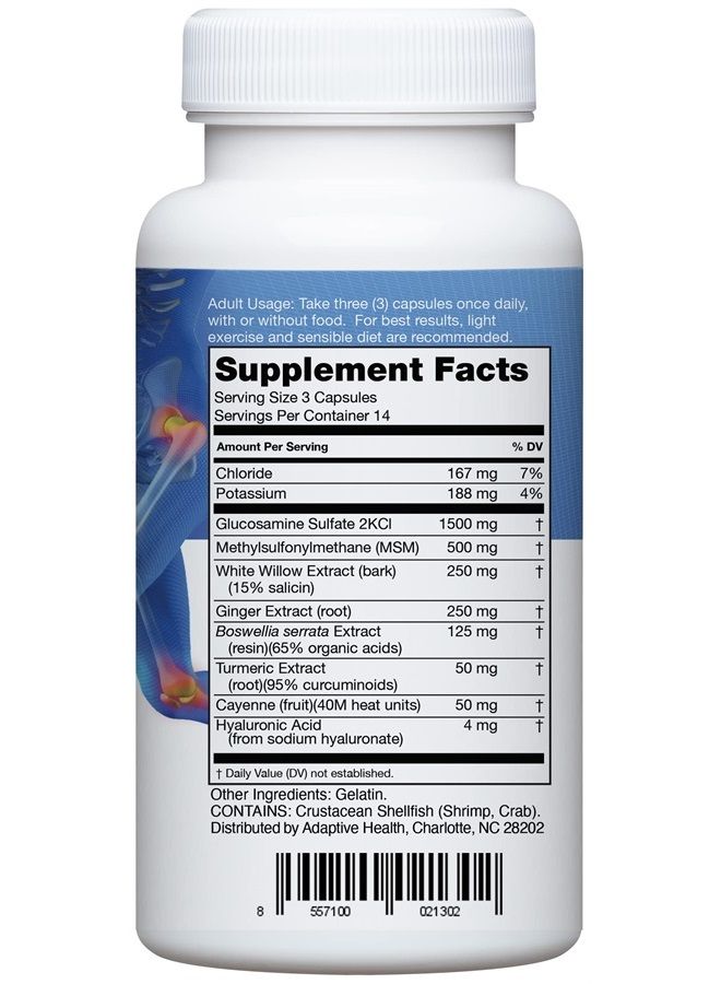 Instaflex Joint Support - Clinically Studied Joint Relief Blend of Glucosamine, MSM, White Willow, Turmeric, Ginger, Cayenne, Hyaluronic Acid - 42 Capsules - Image 3