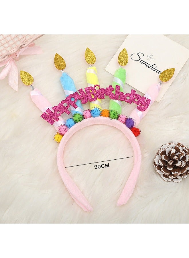 Happy Birthday Festive Headband, Headpiece Birthday Party Accessory, Glitter Party Accessories and Headpiece Novelty Gift - Image 2