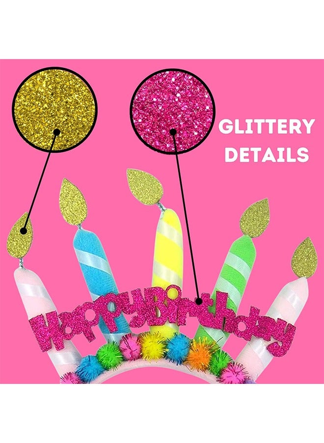 Happy Birthday Festive Headband, Headpiece Birthday Party Accessory, Glitter Party Accessories and Headpiece Novelty Gift - Image 4