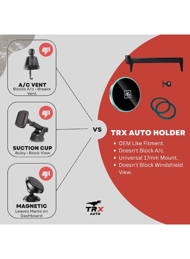 تي ار اكس اوتو حامل هاتف شحن لاسلكي TRX AUTO MagSafe ل Jetour T2 2022–2026 | Q2 الشحن اللاسلكي | قفل مغناطيسي قوي | قوس ثابت لشاشة الوسائط المتعددة | مضاد للاهتزاز ، سهل التهوية - Image 2
