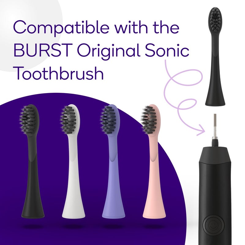 BURST Genuine Replacement Heads for Original Sonic Electric Toothbrush (White/3 Pack) | Ultra Soft Bristles for a Deep Clean | Stain & Plaque Removal - Image 2