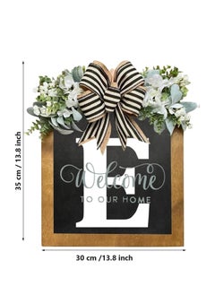 Y&D Welcome Sign Creative Bowknot Letter Wreath In Front Of The Door Outdoor Decoration Props For The Courtyard 30x35CM  - Image 2