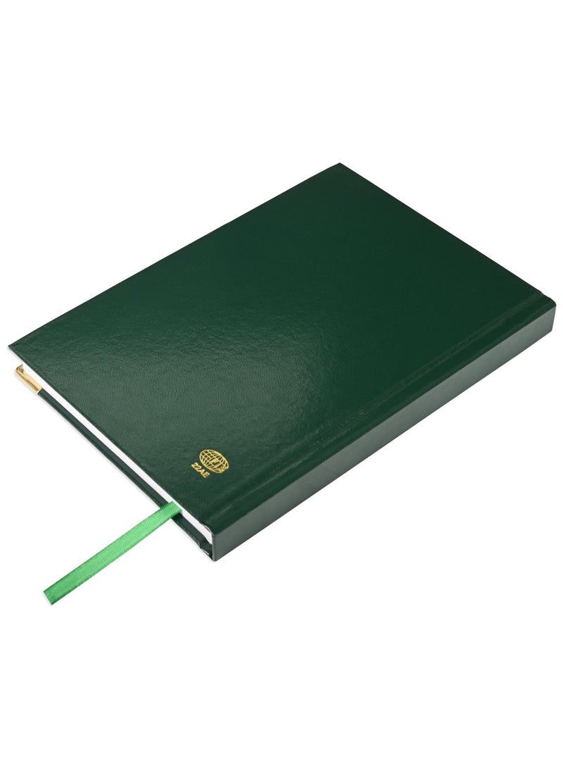 FIS Fis 2025 A5 Diary,Gold Corenrs, (Arabic/English) Vinyl 1Side Padded Green -FSDI22AE25GR  - Image 5