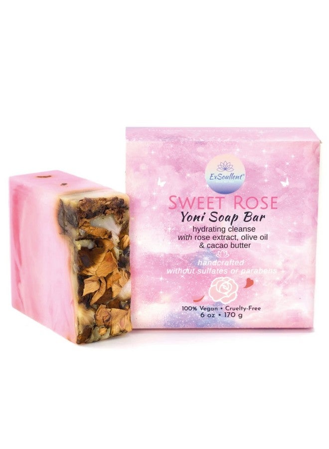 ExSoullent Rose Yoni Soap Bar6 Oz Handmade & Natural Ph Balanced Soap For Women Hydrating Cleanse Without Sulfates Or Parabens (170G) - Image 1