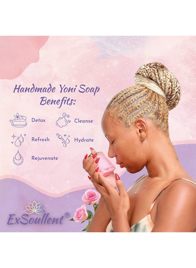 ExSoullent Rose Yoni Soap Bar6 Oz Handmade & Natural Ph Balanced Soap For Women Hydrating Cleanse Without Sulfates Or Parabens (170G) - Image 3