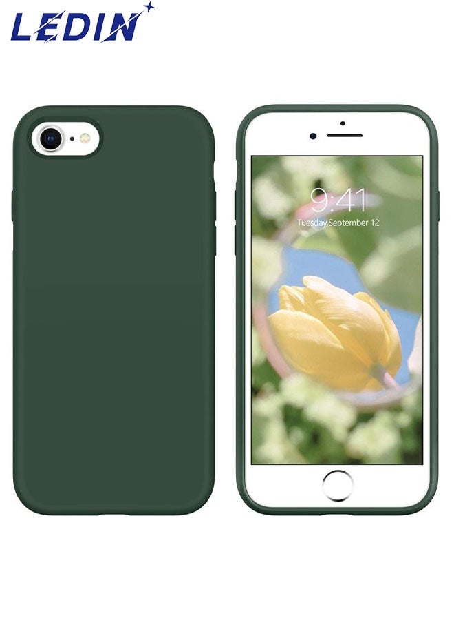 LEDIN Silicone Case for iPhone 7/8 Plus Silky Soft Touch Full Body Protective Phone Case Shockproof Cover with Microfiber Lining - Image 1