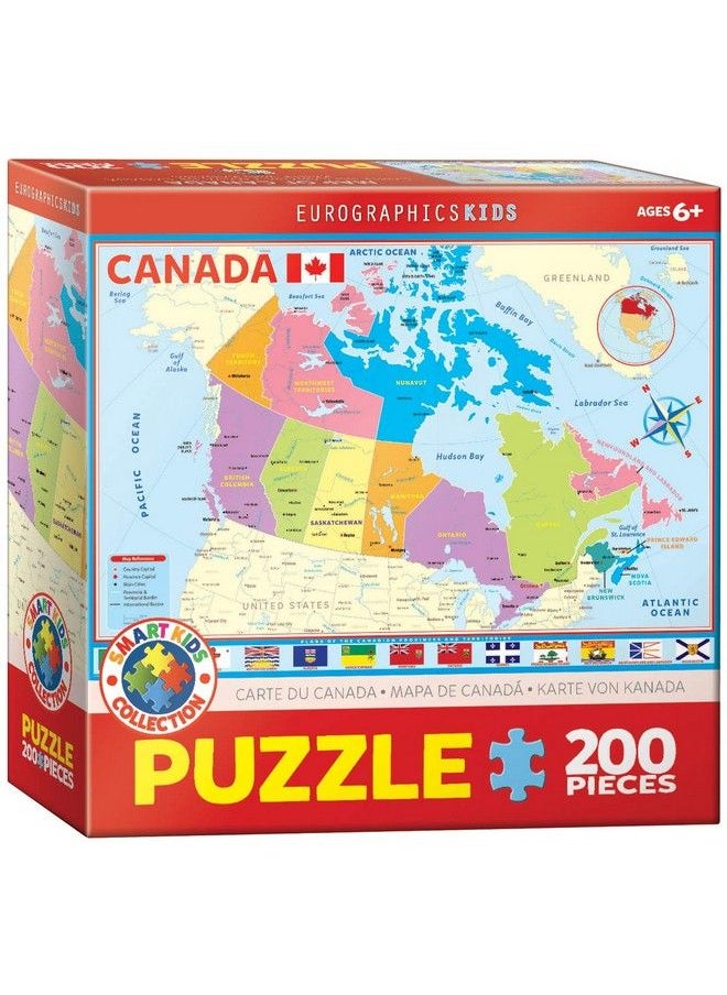 eurographics Map Of Canada Puzzle (200 Piece), Multi  - Image 2