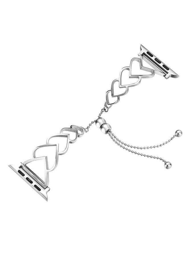 NIBEMINENT Bracelet Replacement Band For Apple Watch 42mm/44mm Silver - Image 1