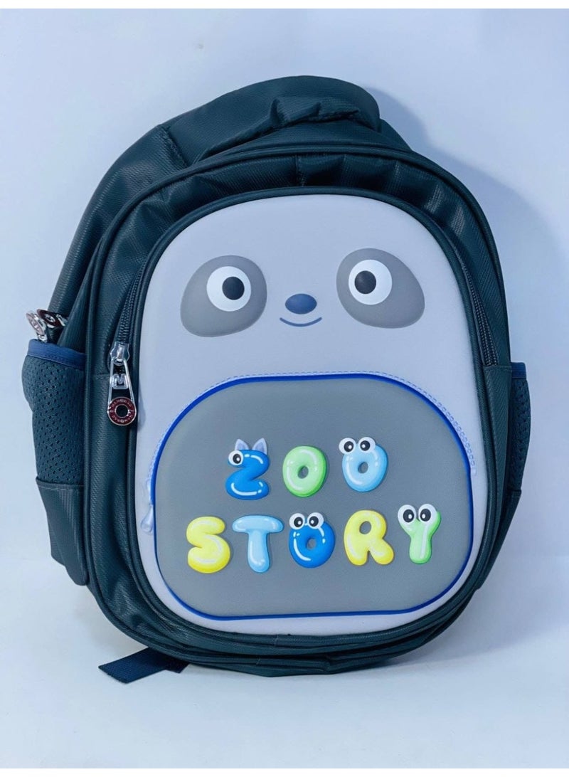 School bags, nursery bag with 3D embossed design, waterproof material, available in various colors, 2 zippers, bag size: 33 cm, size: 13 - Image 2