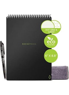 Rocketbook Smart Reusable Notebook Flip Executive Size Spiral Notebook Infinity Black 6" X 8.8""  - Image 2