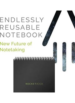 Rocketbook Smart Reusable Notebook Flip Executive Size Spiral Notebook Infinity Black 6" X 8.8""  - Image 3