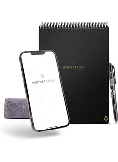 Rocketbook Smart Reusable Notebook Flip Executive Size Spiral Notebook Infinity Black 6" X 8.8""  - Image 1