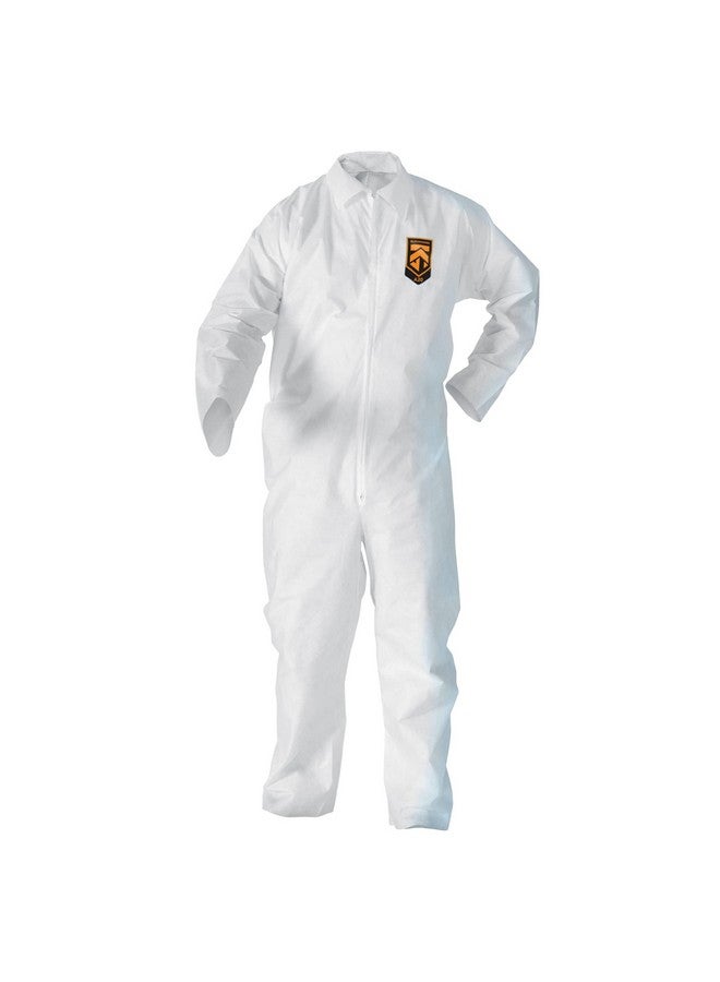 KleenGuard A20 Elastic Wrist and Ankle Coverall, 2X, White (37718), REFLEX Design, Zip Front