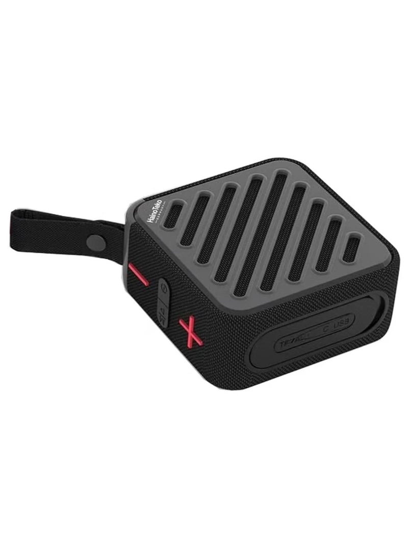 هينو تيكو مكبر صوت بلوتوث محمول Haino Teko أسود | جودة صوت فائقة مع مشغل 5 واط وباس عميق | مكبر لاسلكي خفيف للسفر والأنشطة الخارجية والمنزل - Image 1