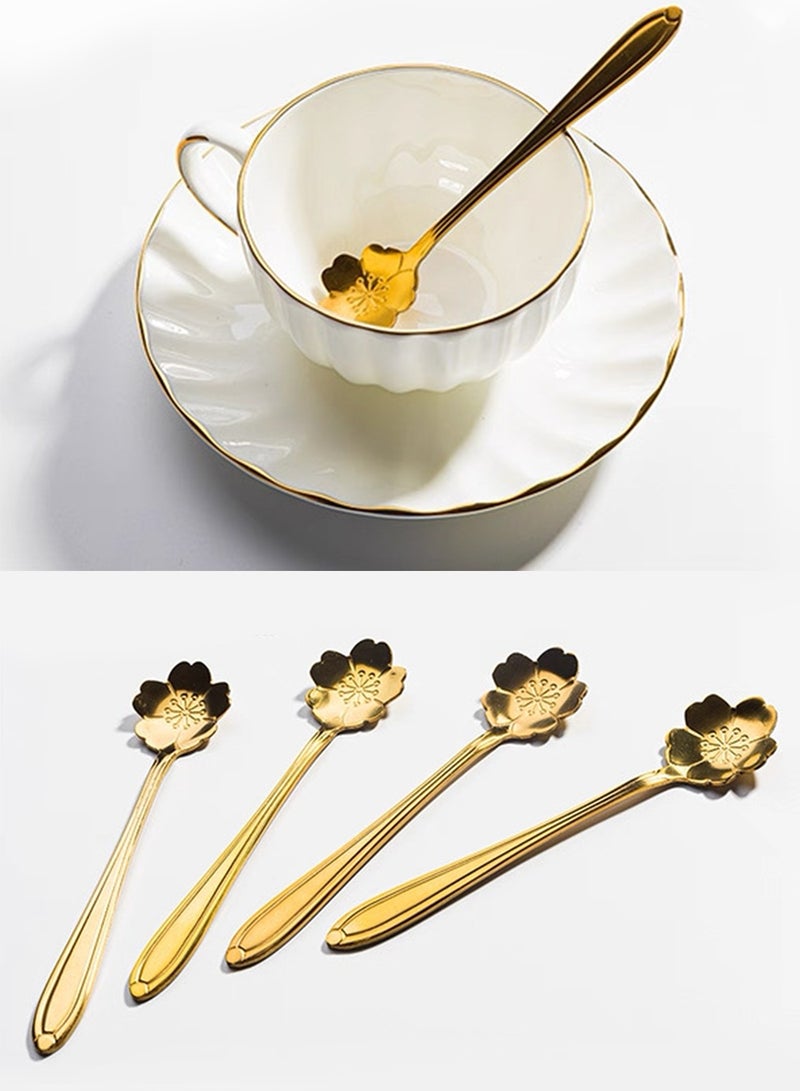 10-Piece Stainless Steel Coffee Spoon Set (Gold) - Image 4