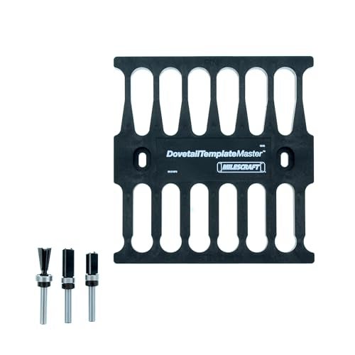 Milescraft 1218 Dovetail Template Master - Woodworking Dovetail Jig Kit for Making Dovetail Router Templates with Router Bits - Image 1