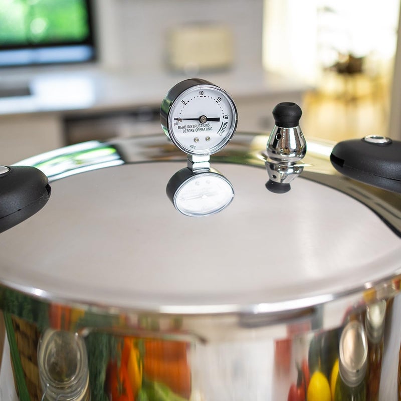 Barton 22-Quart Pressure Canner Pressure Cooker Pressure Gauge with Rack, Induction Compatible, Steam Canner Polished 22 QT Stovetop Pot - Image 3