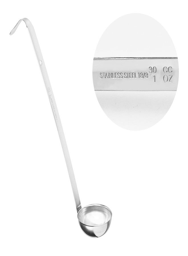 AUXBC 2Pcs 1oz Stainless Steel Soup Ladle, Long Handle Ladles with Pouring Rim for Cooking, Serving Soup, Sauce, Stew, Kitchen - Image 4