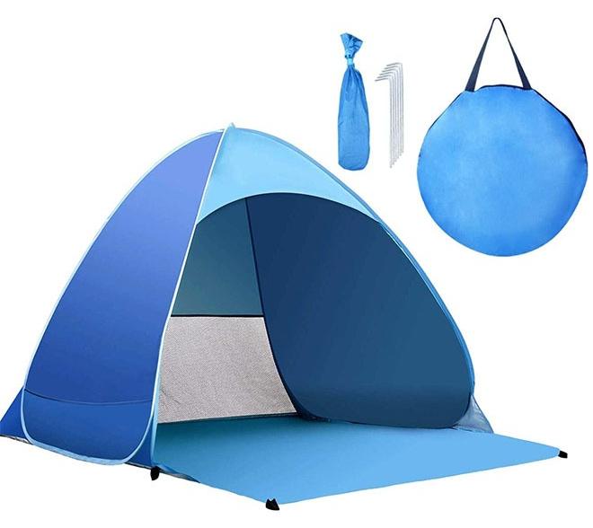 Beach Tent Fully Automatic 2-Second Speed Account Opening Simple Awning Outside Seaside Leisure Pergola Blue - Image 1