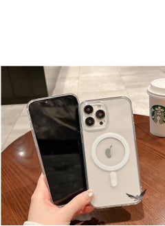 iPhone 14 Pro Magnetic Phone Case, Compatible with Magsafe Charging & Accessories Protective Clear Back Case Cover for Apple iPhone 14 Pro