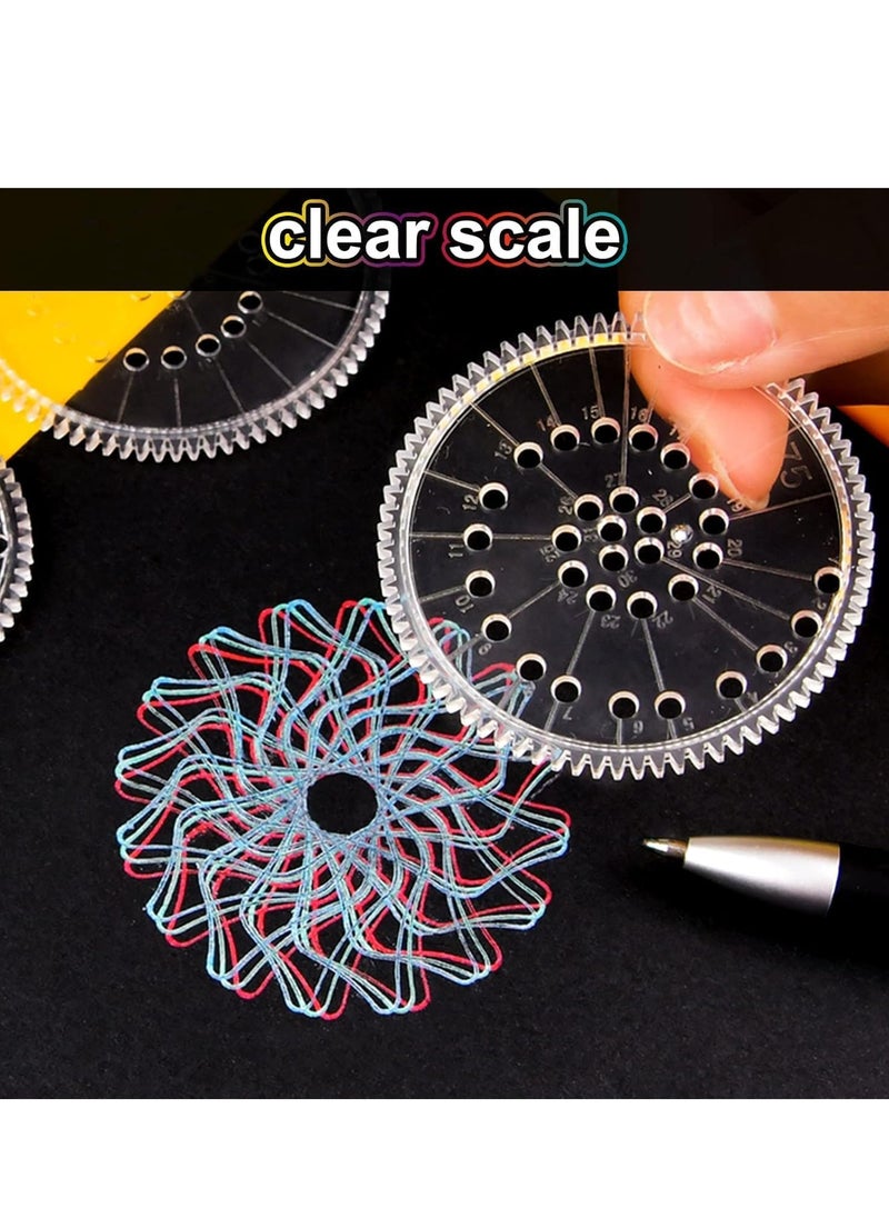 SYOSI Spirograph, Drawing Set, with 22 Painting Magic Spiral, Art Kit, Geometric Ruler, Creative Deluxe for Adults and Kids  - Image 4