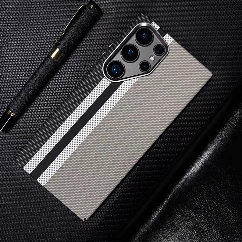 Magnetic Carbon Fiber Texture PC Hard Phone Case for Samsung Galaxy S26 Ultra S25 Ultra Shockproof Anti-Fingerprint Cover - Image 1