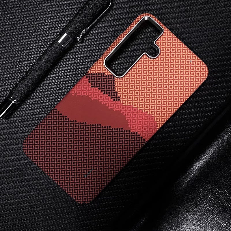 Magnetic Carbon Fiber Texture PC Hard Phone Case for Samsung Galaxy S26 Ultra S25 Ultra Shockproof Anti-Fingerprint Cover - Image 4