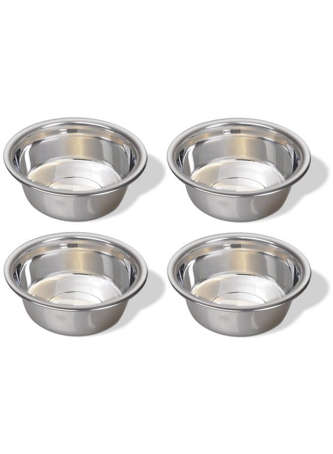 Greendale 4 Pack  Large (6.75 Cups)  Stainless Steel Metal Dog Bowls  Perfect For Dog Food Or Water. Ideal For Use On Floor Or For Elevated Stands. Wrong Size? Click To Look At Our Size Options - Image 1