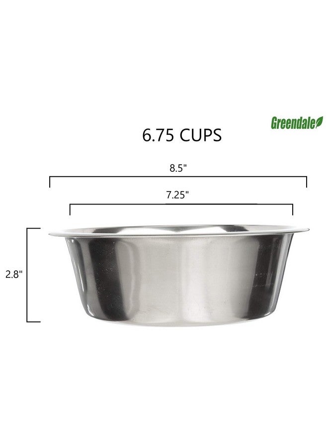 Greendale 4 Pack  Large (6.75 Cups)  Stainless Steel Metal Dog Bowls  Perfect For Dog Food Or Water. Ideal For Use On Floor Or For Elevated Stands. Wrong Size? Click To Look At Our Size Options - Image 2