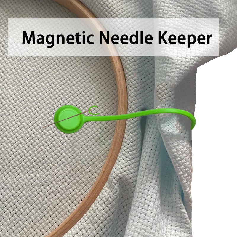 SPANSEE 4 PCS Magnetic Fabric Clips, Silicon Needle Minder, Magnetic Needle Keeper for Cross Stitch Embroidery, Needle Holder, Magnetic Needle Minders, Cross-Stitch Gift - Image 2