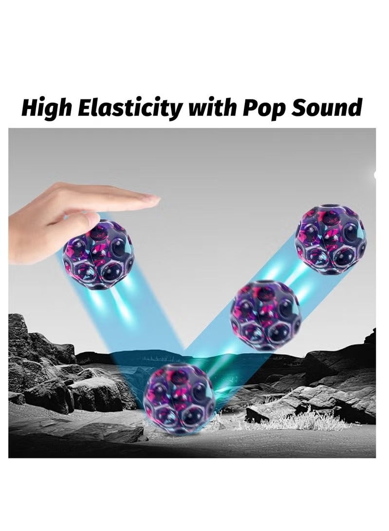 4-Piece Space Bounce Ball, Super High Bouncing Moon Foam Balls for Adults Improve Hand-Eye Coordination Sports Training  - Image 4
