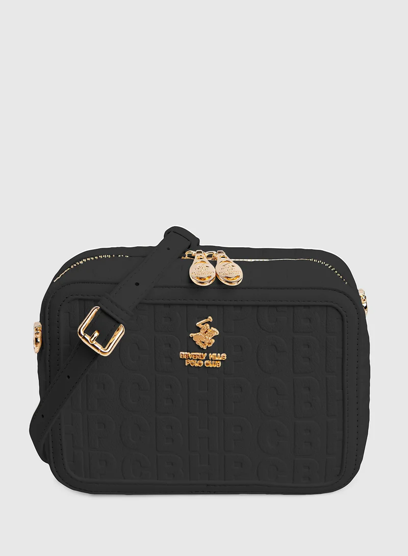 BEVERLY HILLS POLO CLUB Logo Embossed Camera Bag