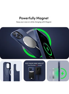 CYRILL CYRILL Spigen Kajuk Mag Compatible with iPhone 15 Pro Max Case (2023) [PC, TPU, PU Leather | Navy]  - Image 5