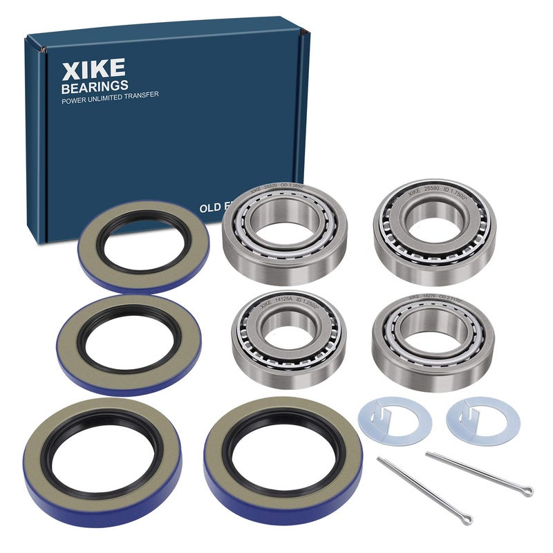 XiKe 2 Set Fits 6 000-7 000 lb Axles Trailer Wheel Hub Kit  Include 25580/25520 & 14125A/14276 Bearings  21333TB  22333TB /10-10  10-36 Seal and Cotter Pin. - Image 1