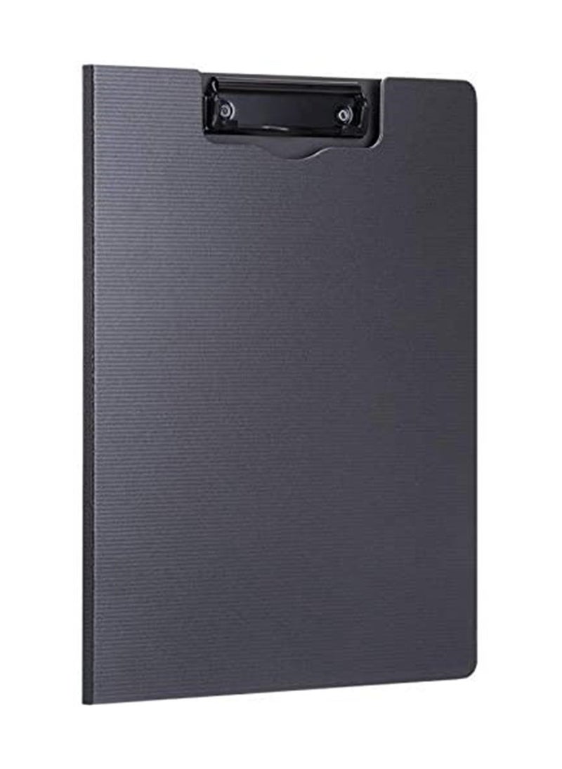 Generic Clipboard, Classic Clipboards Plastic Clip Board A4 Folding Document Folder For Office Nursing Teacher Student Stationery Test, A4 Size 9 x 12.5 Inch With Low Profile Metal Clip (Black)  - Image 1