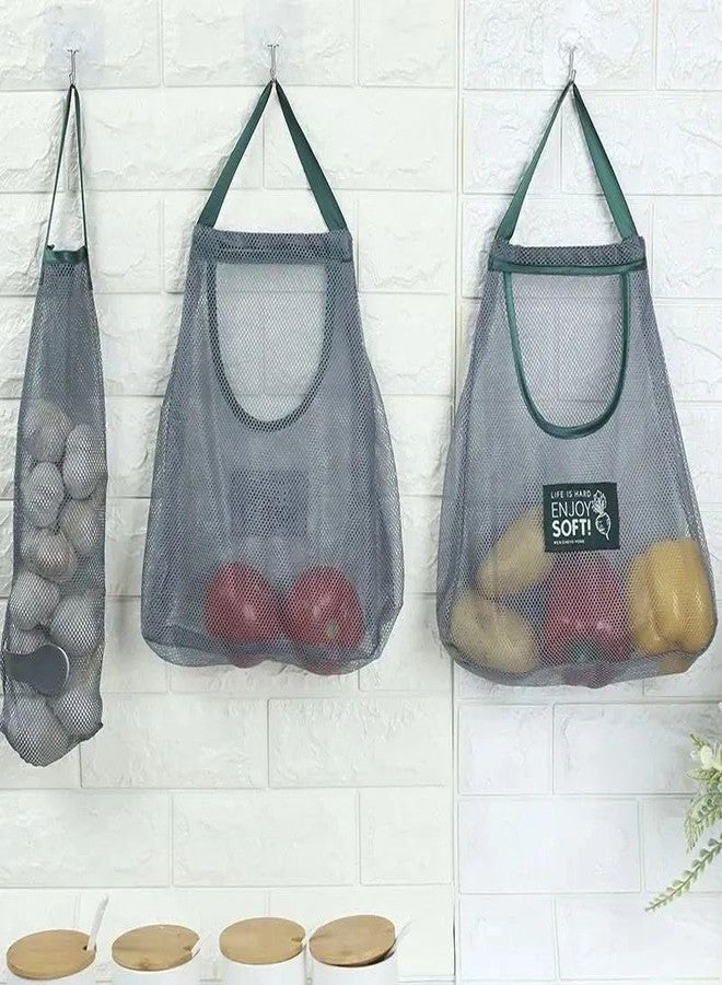 Tinkpin Eco Friendly Produce Fridge Storage Bags Reusable Mesh &Net Vegetable Storage Bags for Fridge Vegetable Fruit Bag for Grocery Shopping & Washable Reusable ziplock Bags(Pack of 01) - Image 2