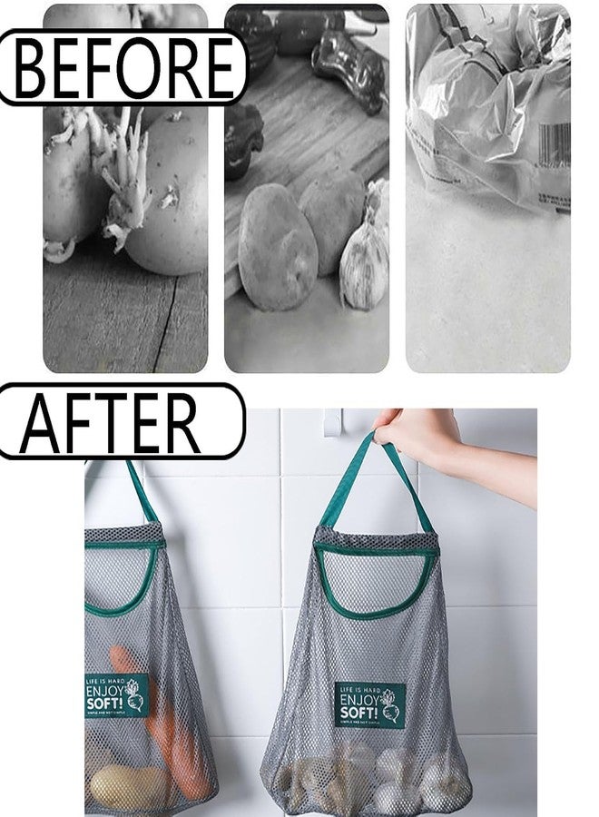 Tinkpin Eco Friendly Produce Fridge Storage Bags Reusable Mesh &Net Vegetable Storage Bags for Fridge Vegetable Fruit Bag for Grocery Shopping & Washable Reusable ziplock Bags(Pack of 01) - Image 5